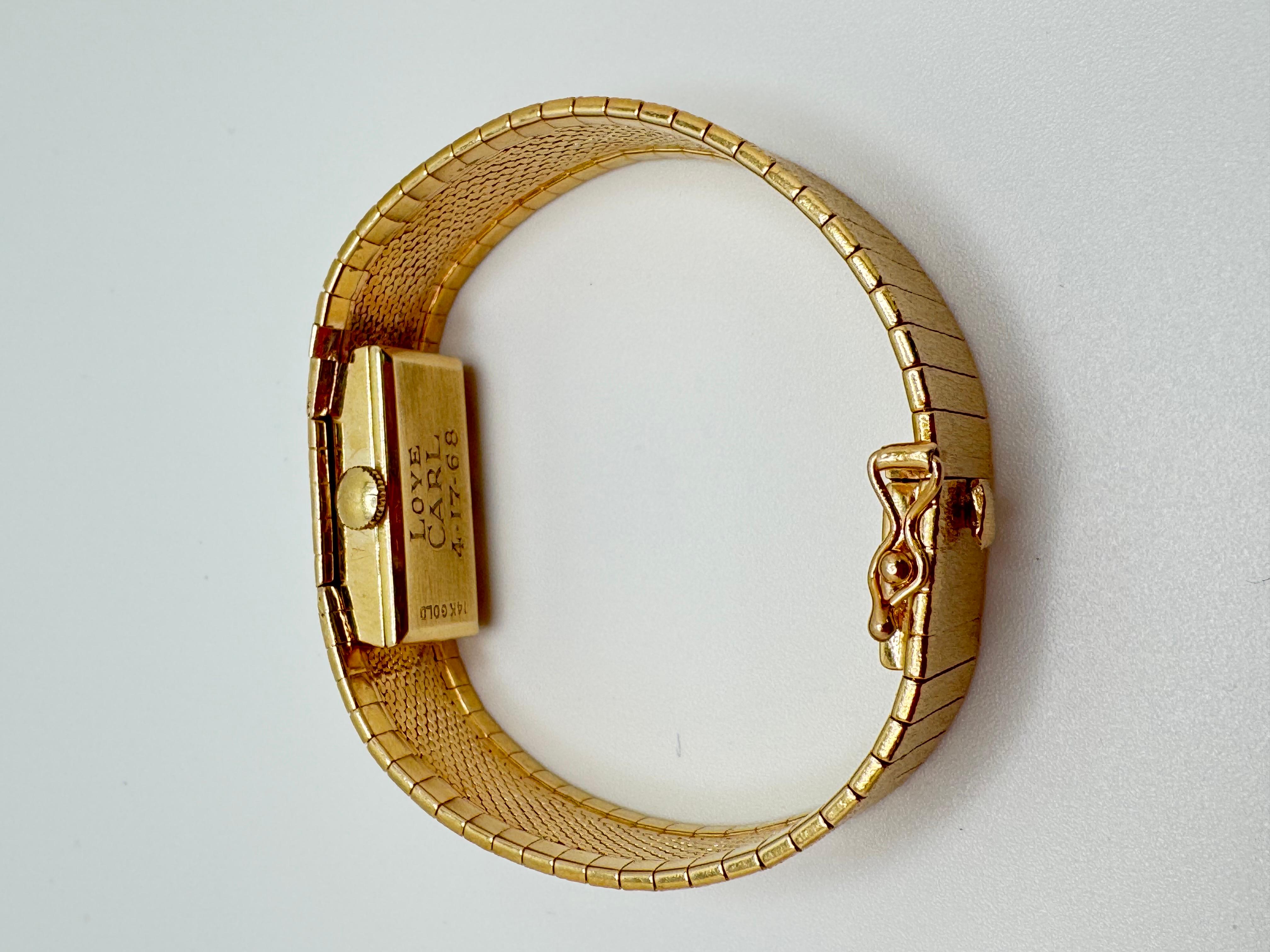 14K YG Vintage Baume & Mercier Watch Bon état - En vente à Palm Desert, CA