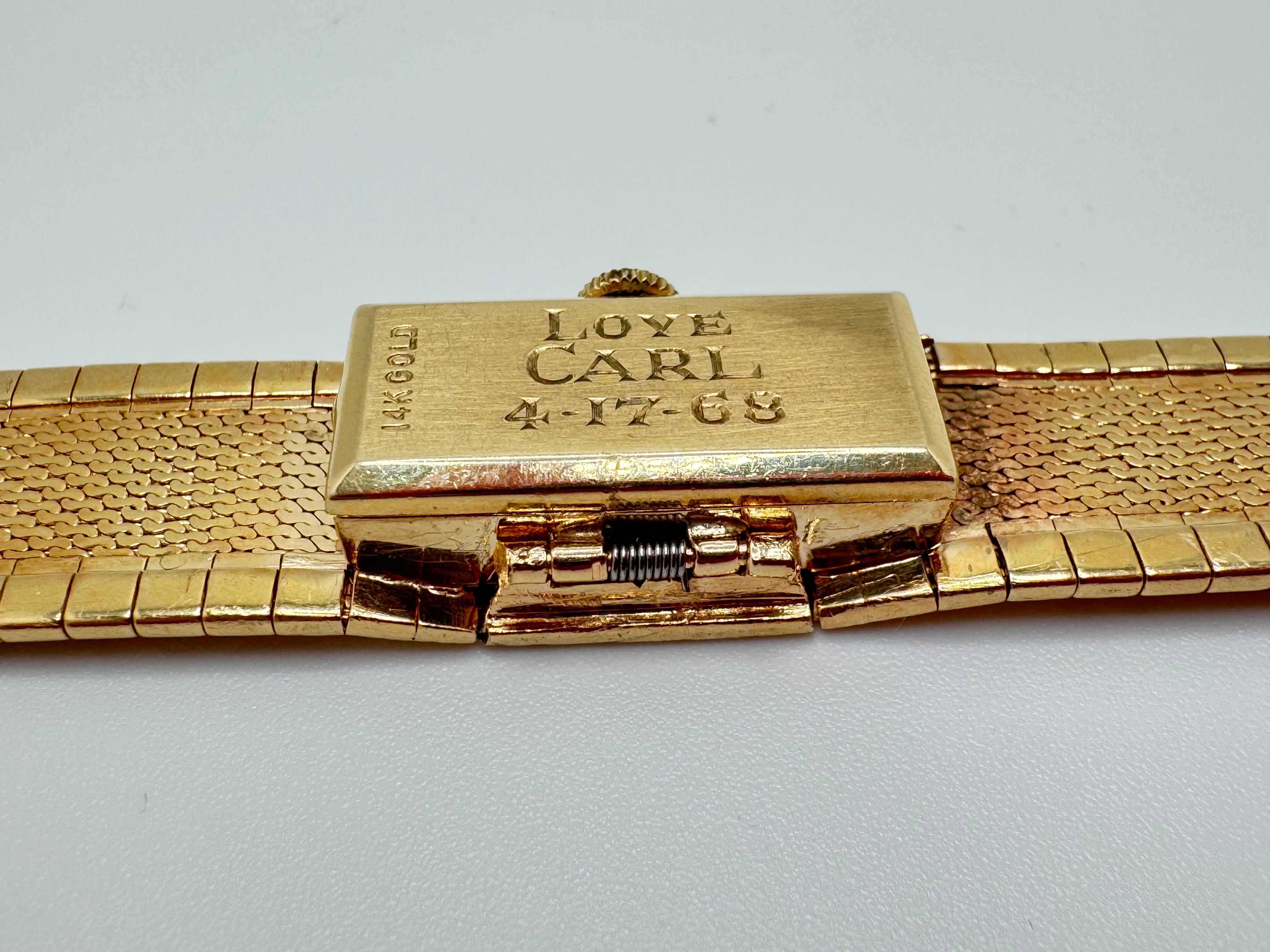 14K YG Vintage Baume & Mercier Watch en vente 4
