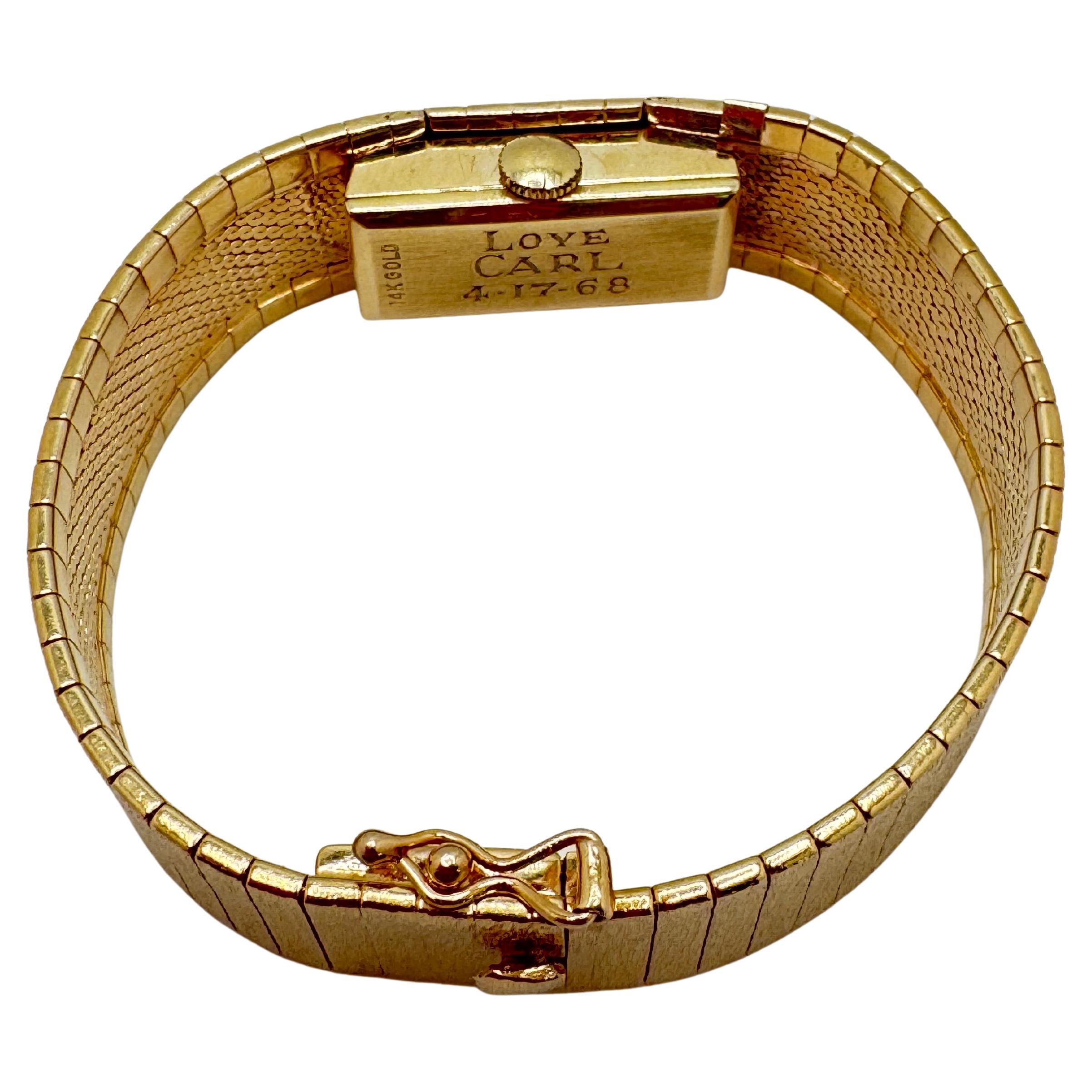 14K YG Vintage Baume & Mercier Watch en vente