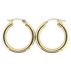 14kt 1/8 inch Wide Hoop Earrings