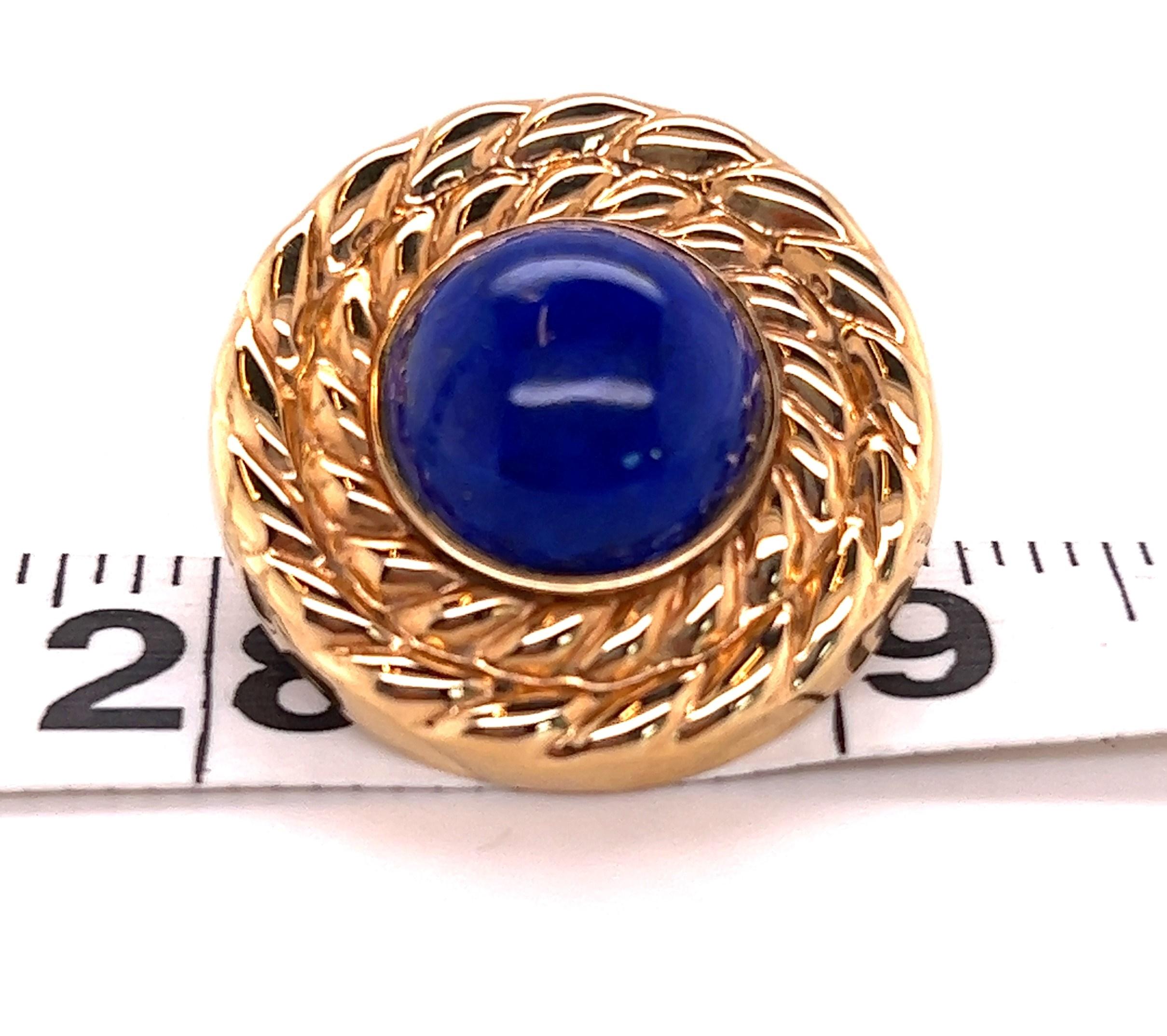 Women's or Men's 14kt 23.44 Carat Lapis Lazuli Earrings 