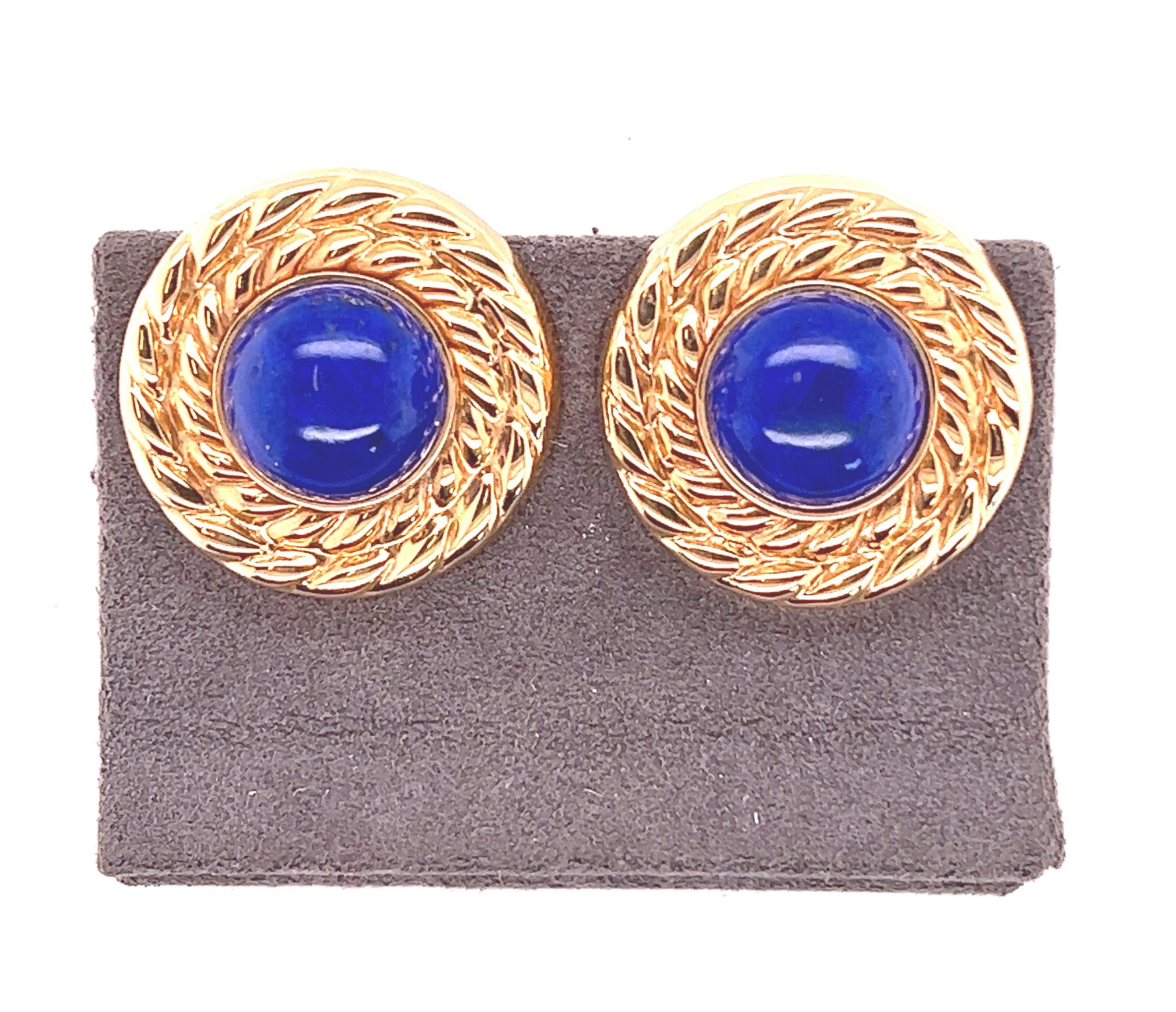 14kt 23.44 Carat Lapis Lazuli Earrings  1