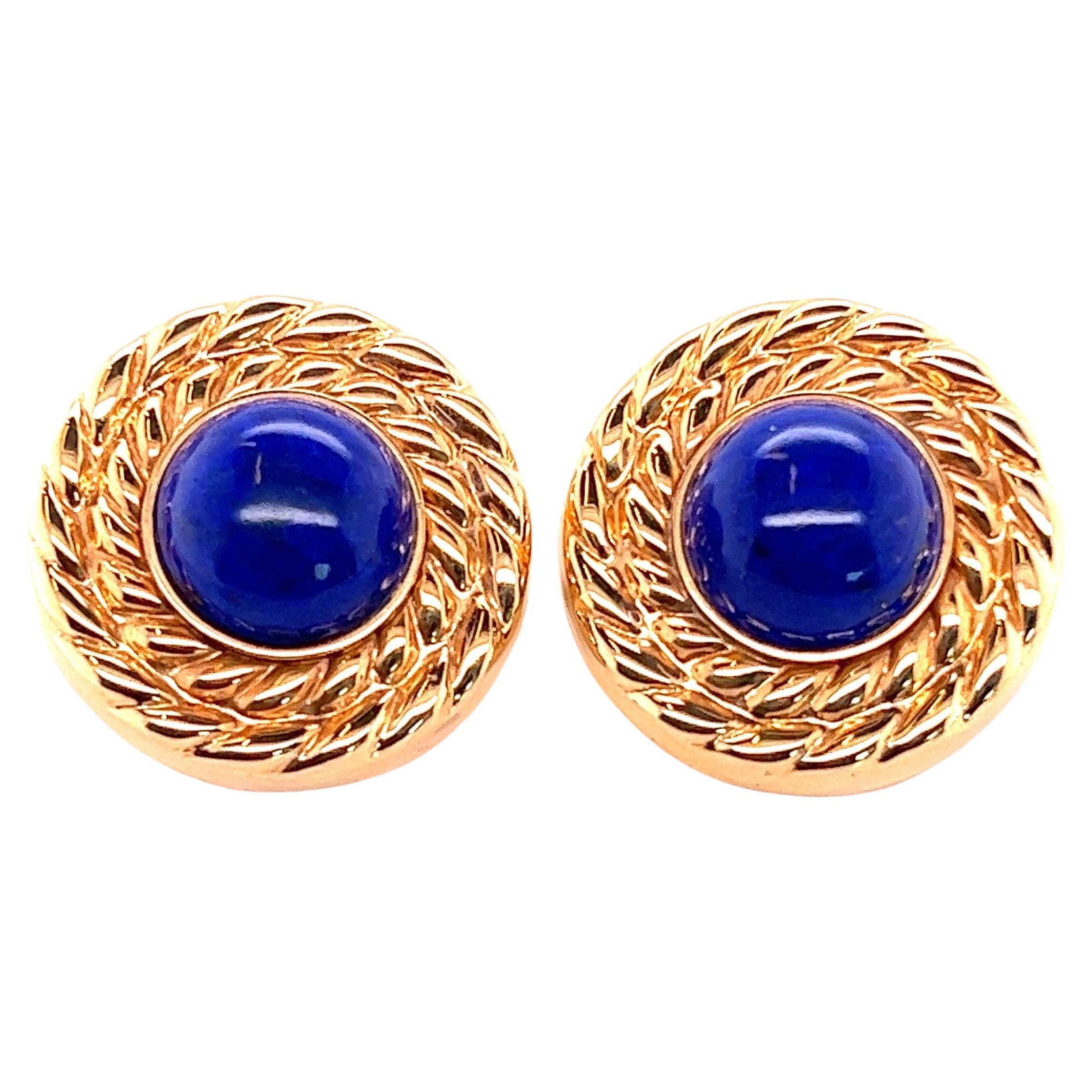 14kt 23.44 Carat Lapis Lazuli Earrings 