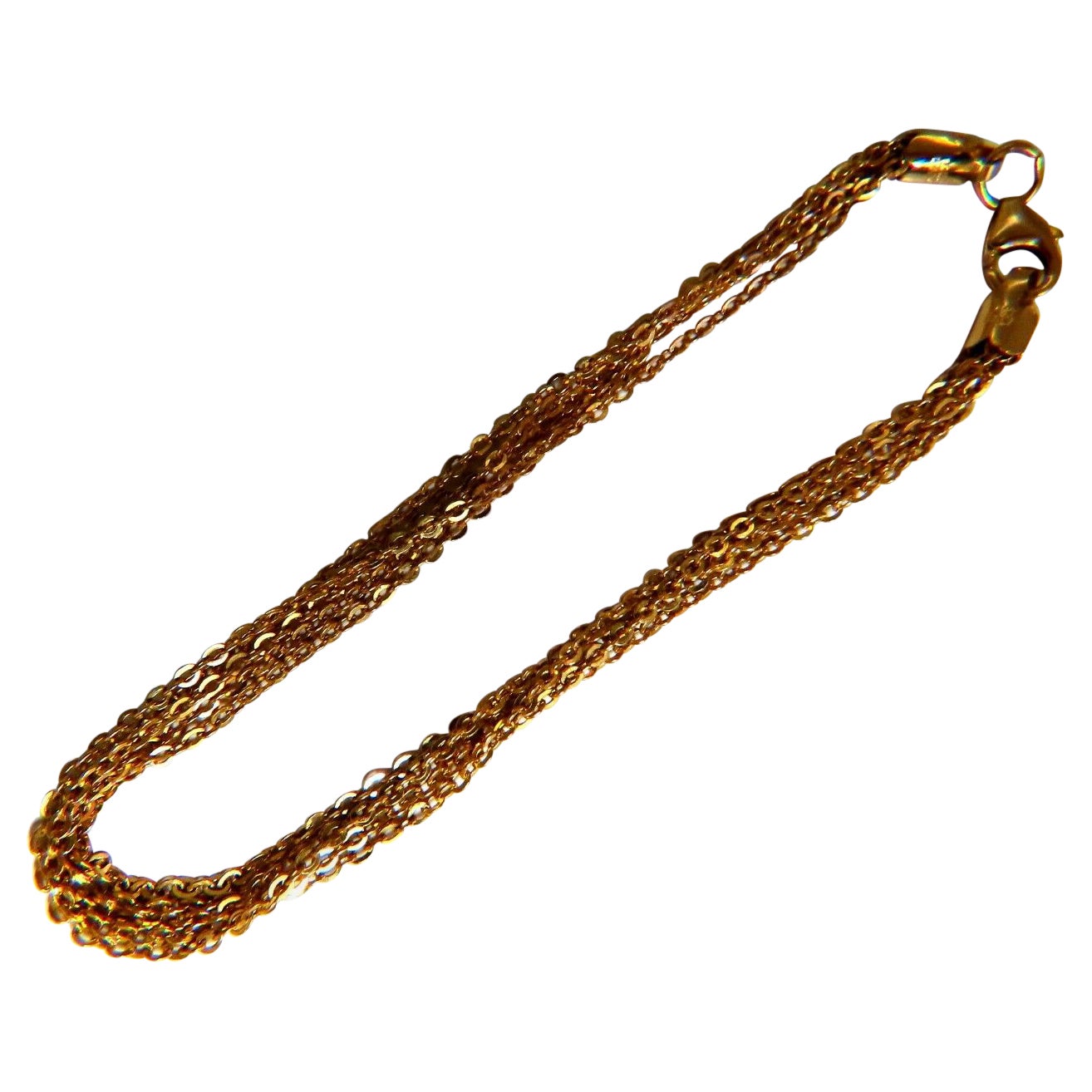 14kt 5 Combined Multichain Link Bracelet
