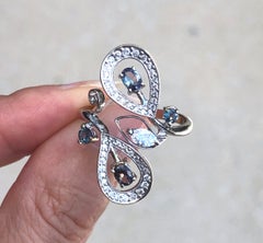 14kt .75 Ct Natural Alexandrite and Diamond Ring