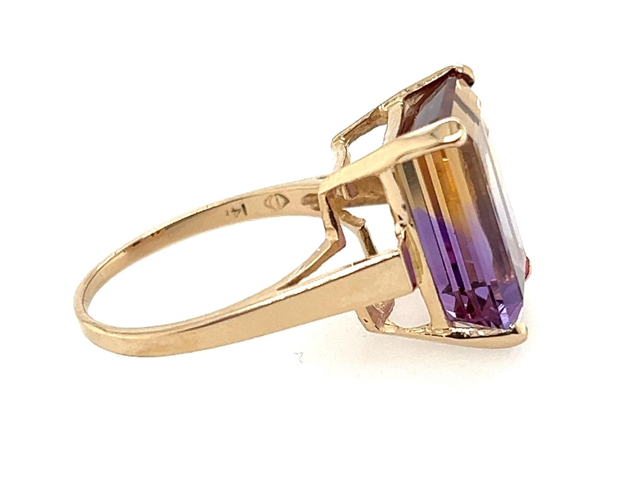 How about two rings for the price of one? If that thought appeals to you, ametrine is for you! Ametrine is citrine and amethyst that grew together one stone. You have all the  sunshine of citrine and all the richness of amethyst in the same stone!