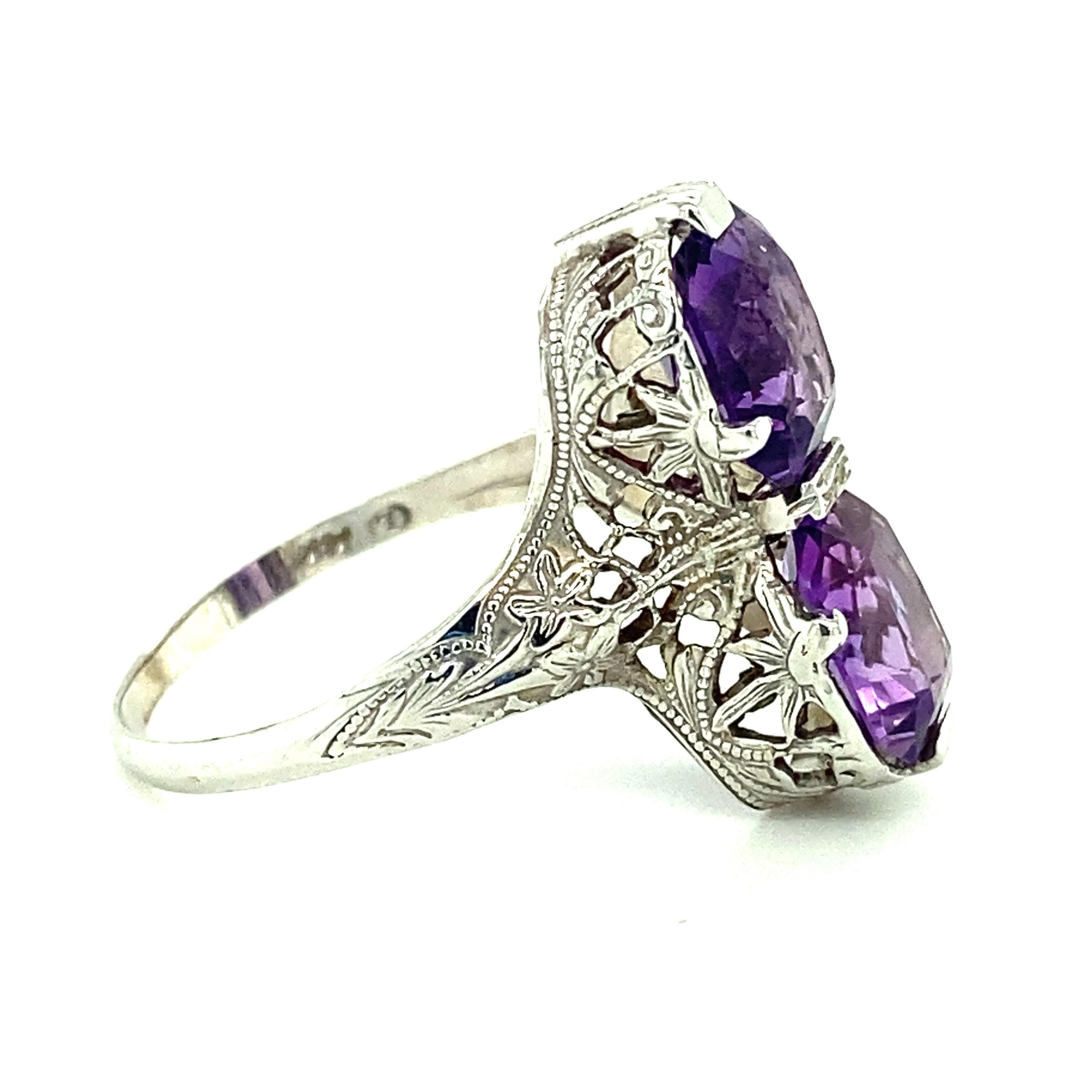 art deco amethyst ring