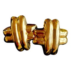 Ohrringe aus Gold, 18 Karat Criss Cross