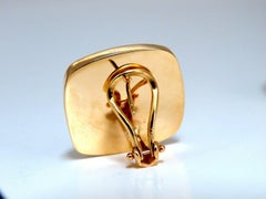 14 Karat Cross Hatch and Rope Twist Deco Clip Earrings