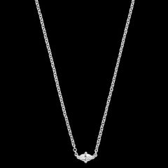 Collana di diamanti fluttuanti con diamanti marquise da 0,55 carati in 14Kt VS2-H.