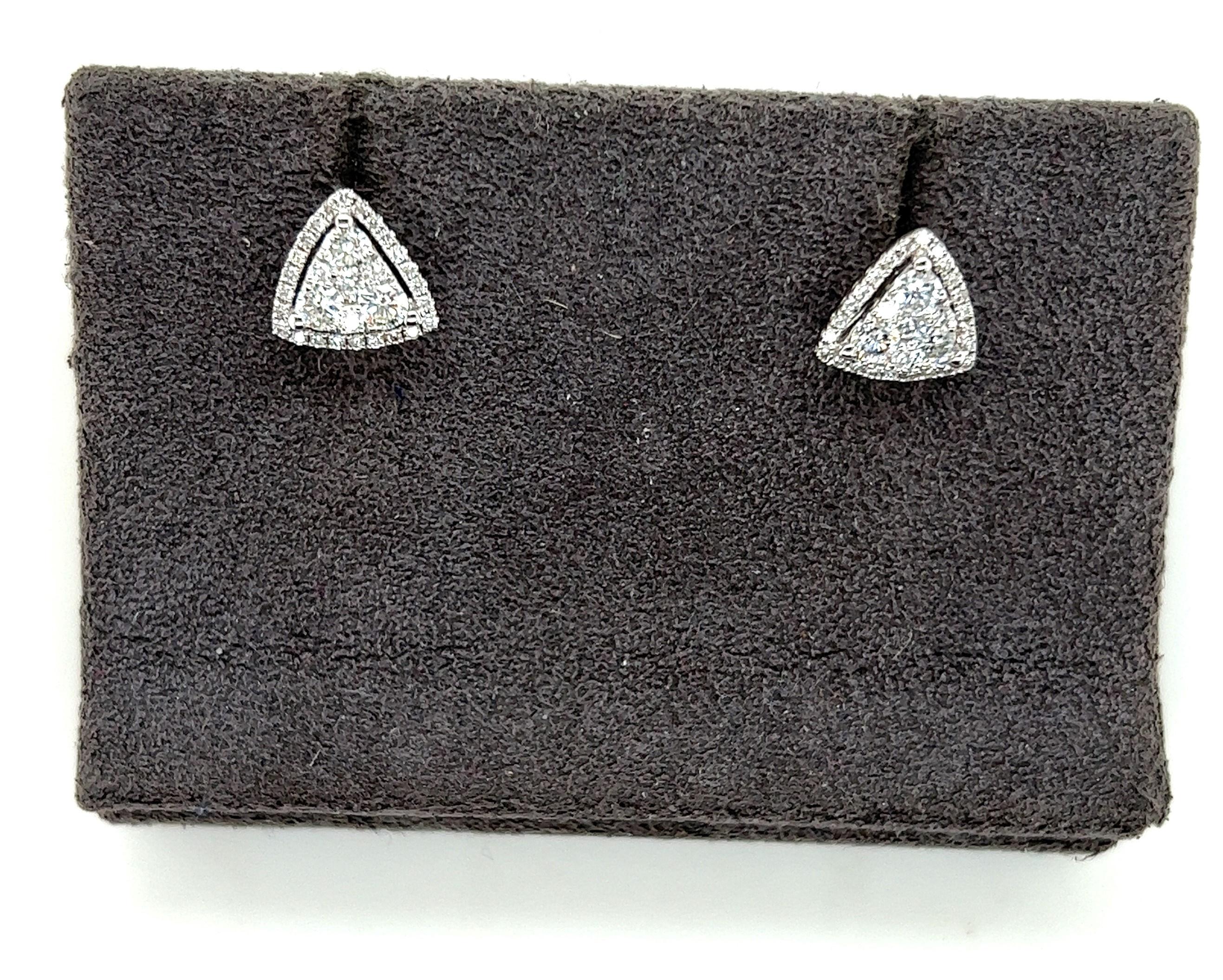 14kt Diamond Fashion Earrings with Diamond lab Report  For Sale 3