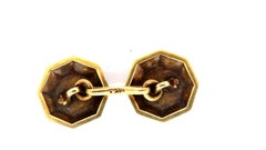 14kt europäische Manschettenknöpfe im Vintage-Stil