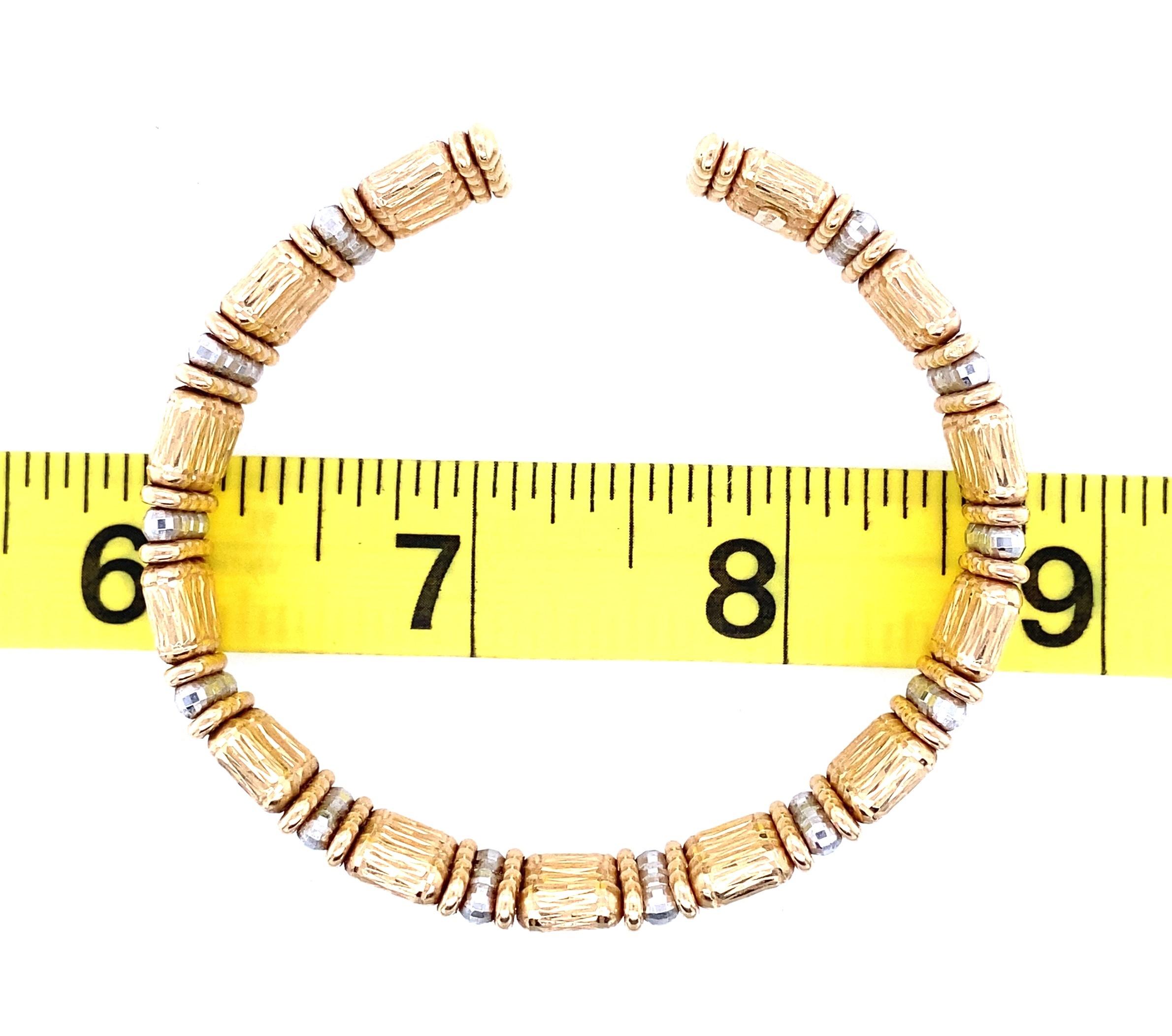 14kt Four-Row Cuff Bracelet  4