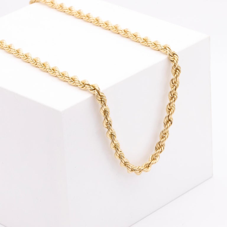 14 Karat Gold Rope Chain at 1stDibs