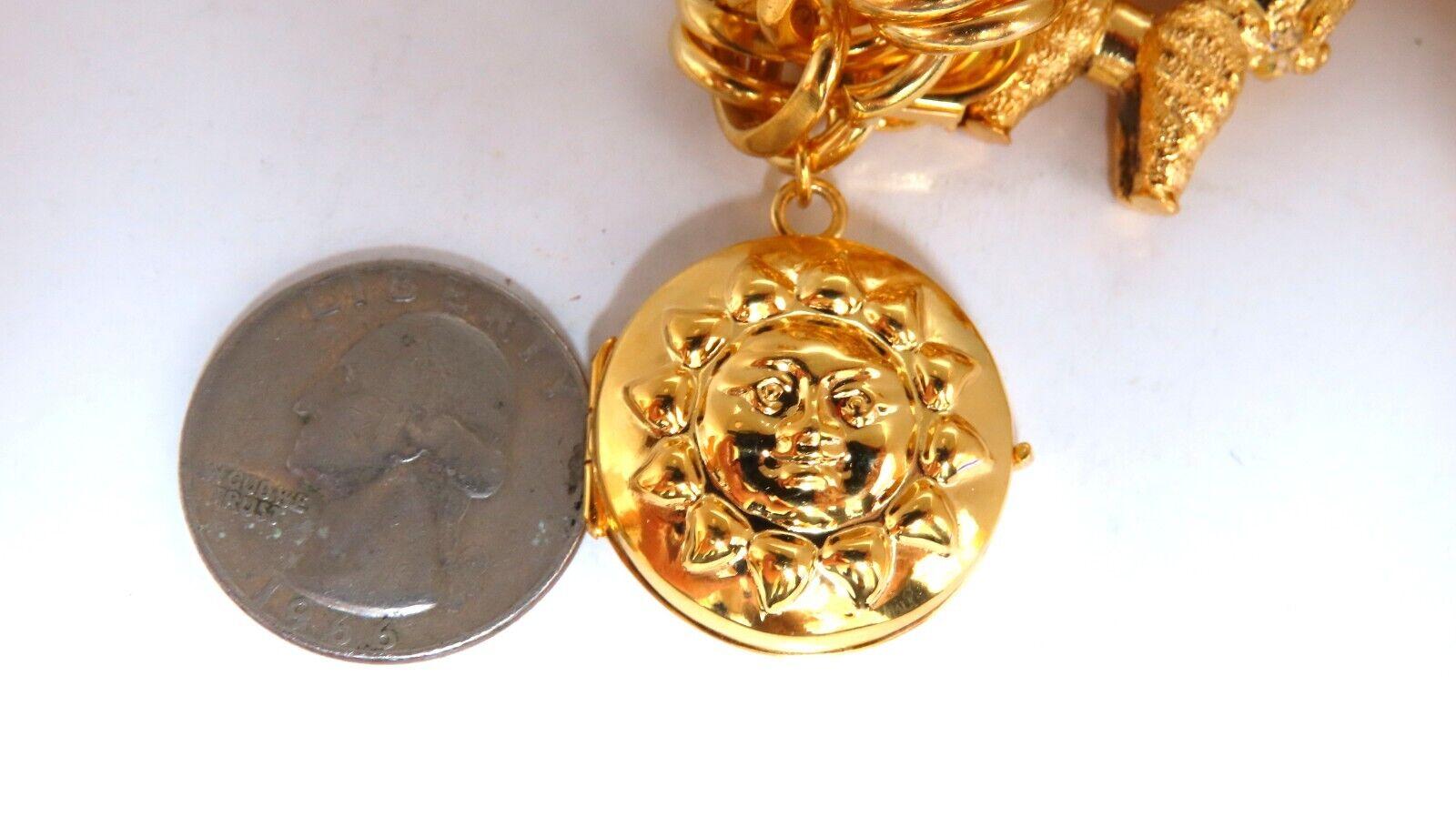 mens charm bracelet gold