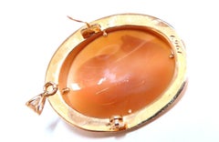 Broche en or 14 carats avec camée, 1969*