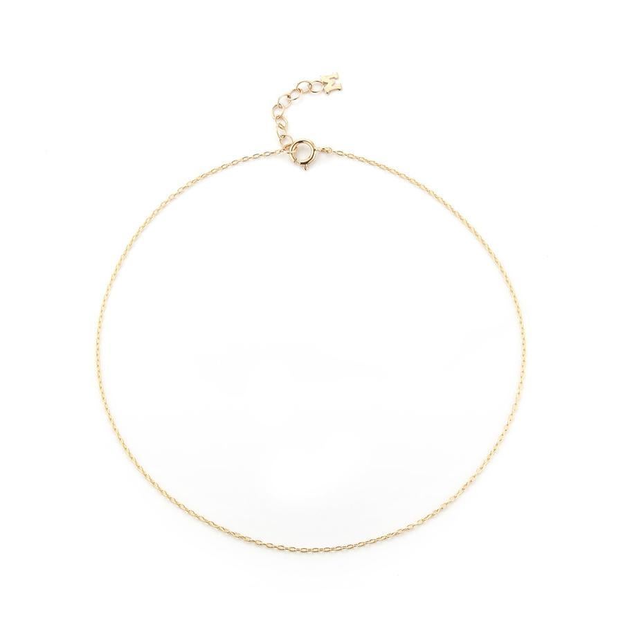 This super feminine and chic 14kt gold chain anklet is beautifully handmade in New York city.  The perfect way to accessorize this season or even elevate you existing favorite pair of heels. You won't want to take this anklet off. 