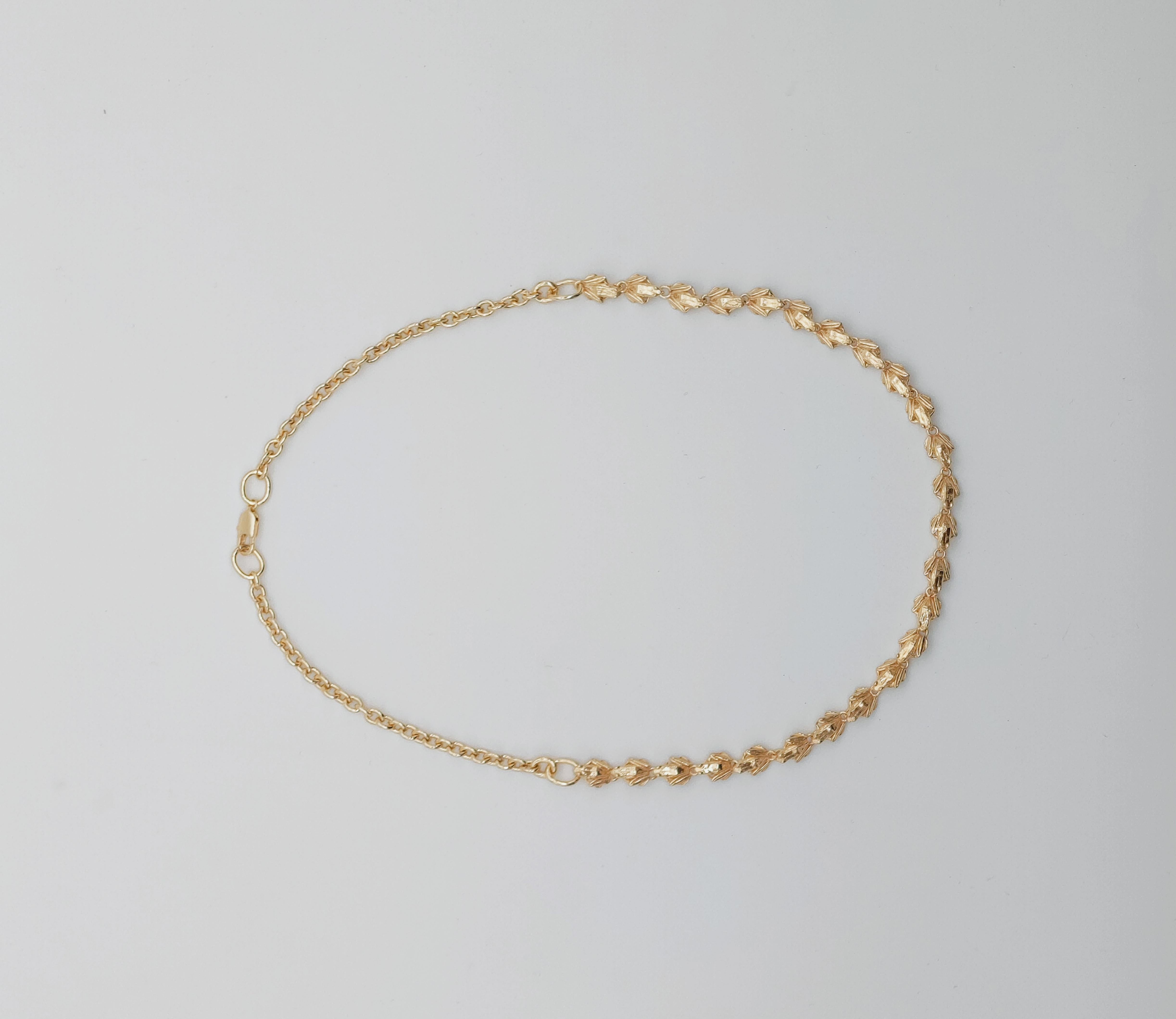 14kt Gold Kette Halskette Frösche im Angebot 2