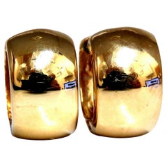 14kt Gold Classic Hoop Huggie Earrings