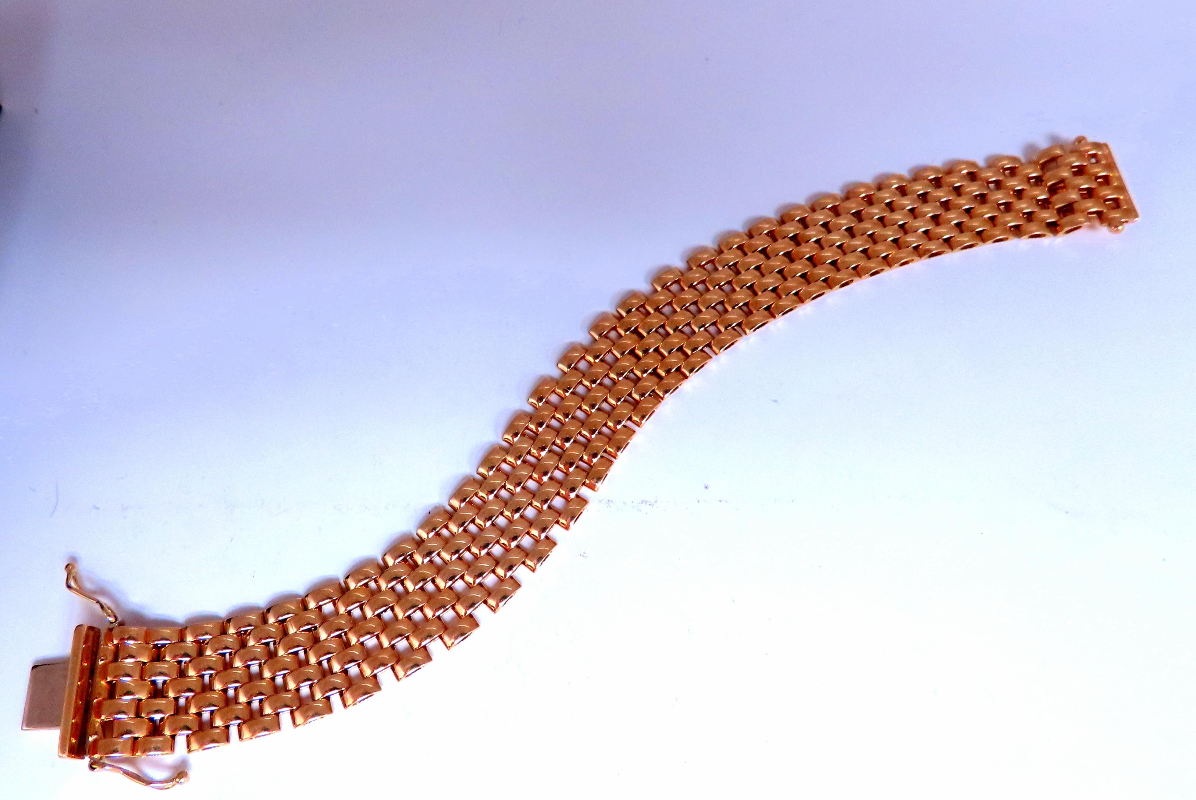 Staggered Brick / Panther Bracelet
14mm wide
24 grams
14kt gold
7.25 inch long
