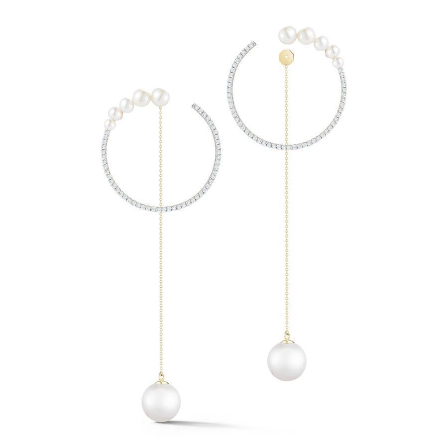 graduated pearl drop earrings