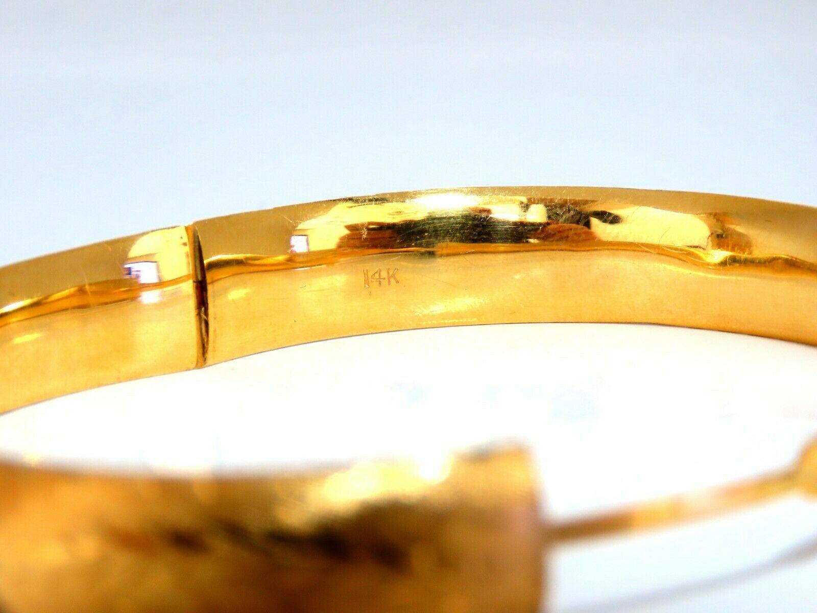 Bracelet jonc en or 14 carats avec patine raisin, fait à la main Neuf - En vente à New York, NY