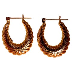 14Kt Gold Hoop Classic Shrimp Earrings