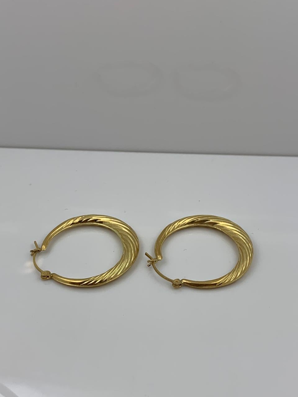 solid gold hoop earrings