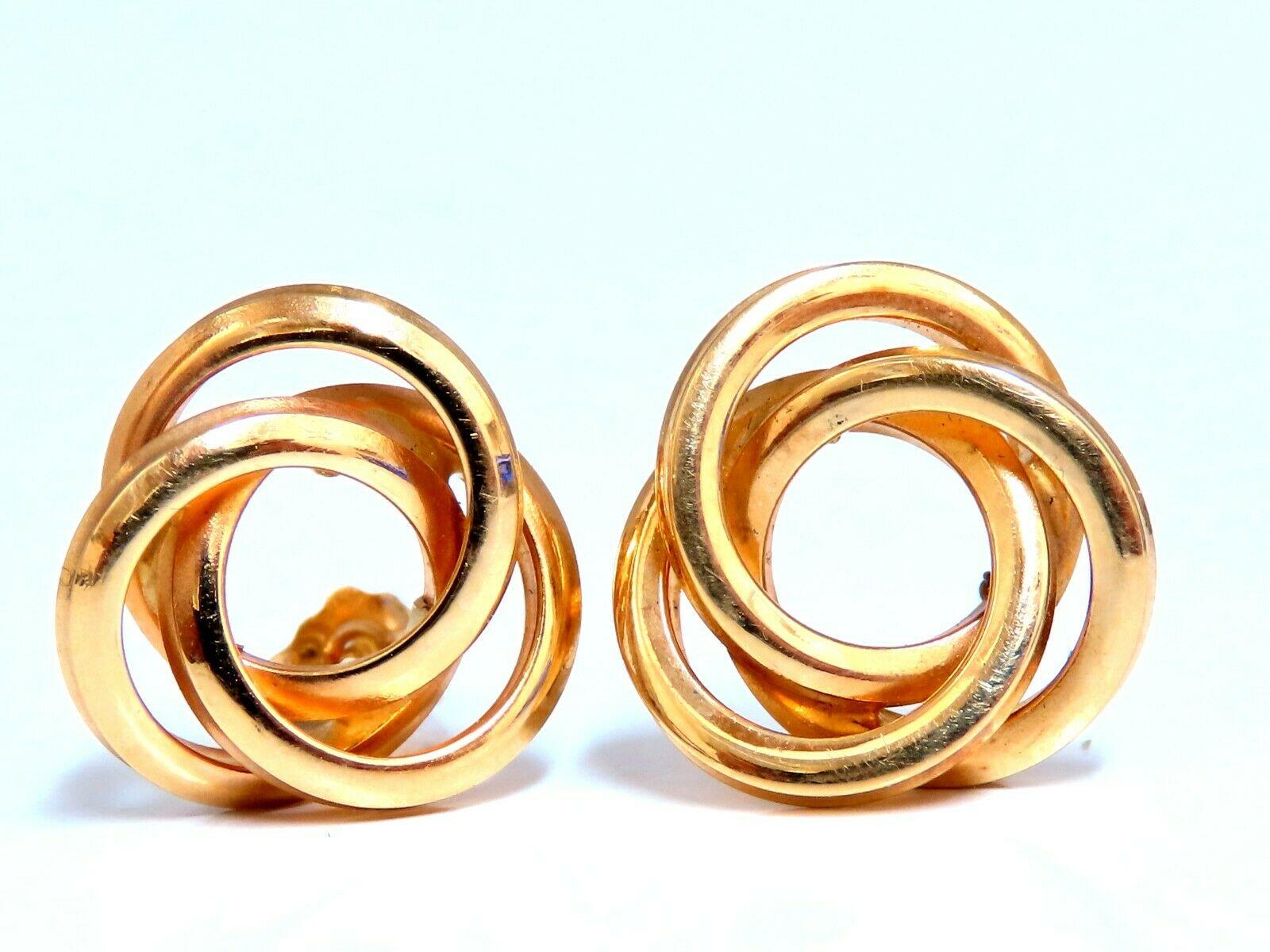 braided gold earrings