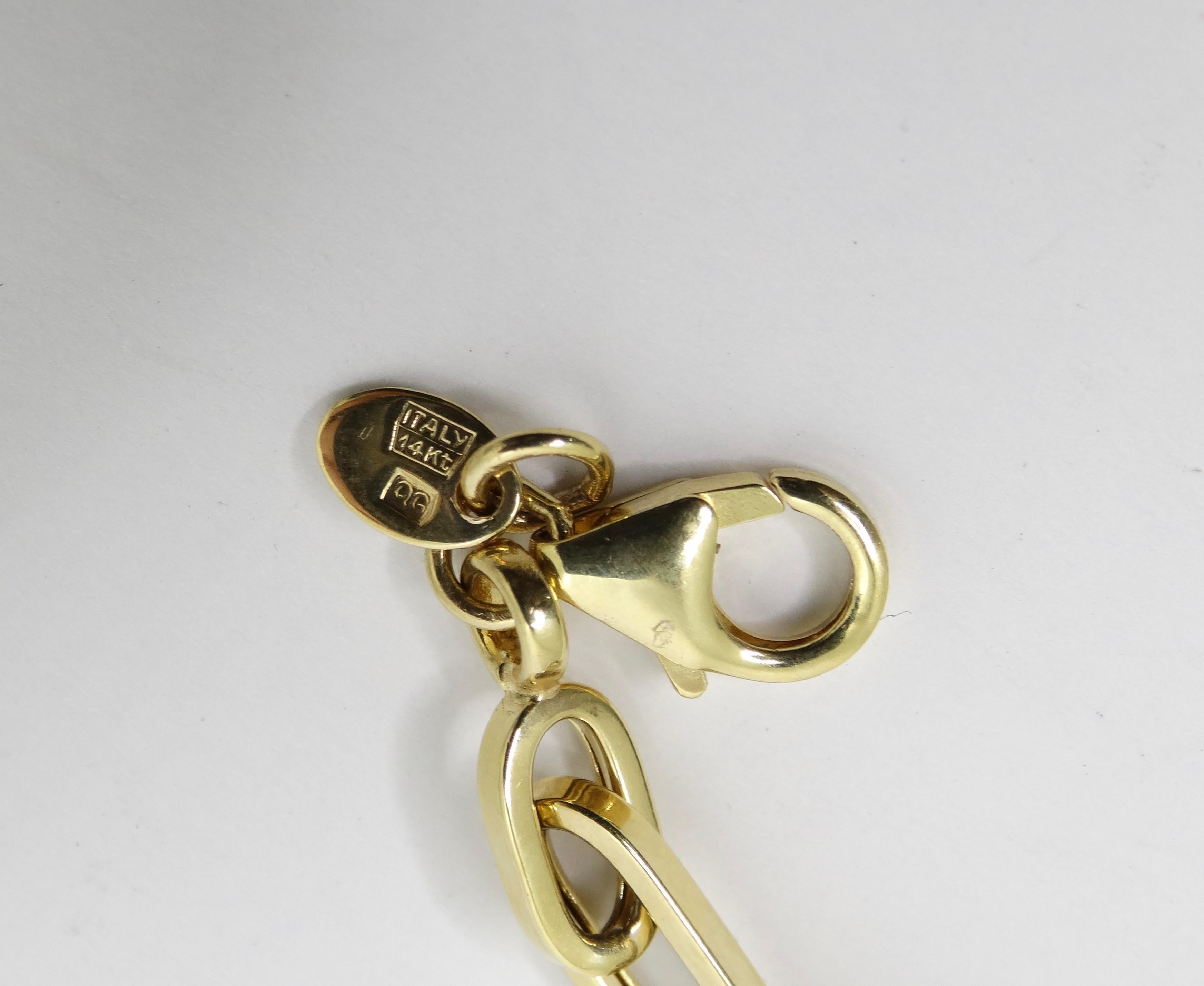 Women's or Men's 14kt Gold Link Bracelet
