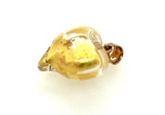 14kt Gold Murano Glass Witch's Heart Pendant