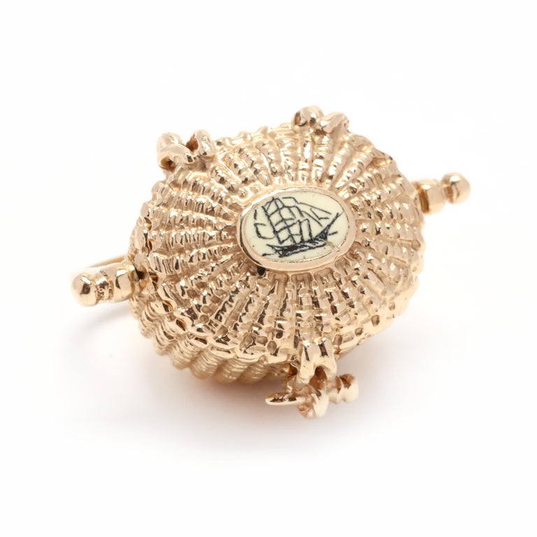 14 Karat Gold Nantucket Basket Charm at 1stDibs