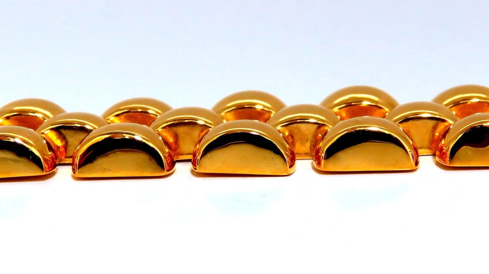 Women's or Men's 14kt Gold Panther Form Wide Link Gold Bracelet 37.8 GramS For Sale