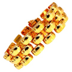 14kt Gold Panther Form Wide Link Gold Bracelet 37.8 GramS*