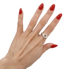 14kt Gold Ring Belt with Diamonds