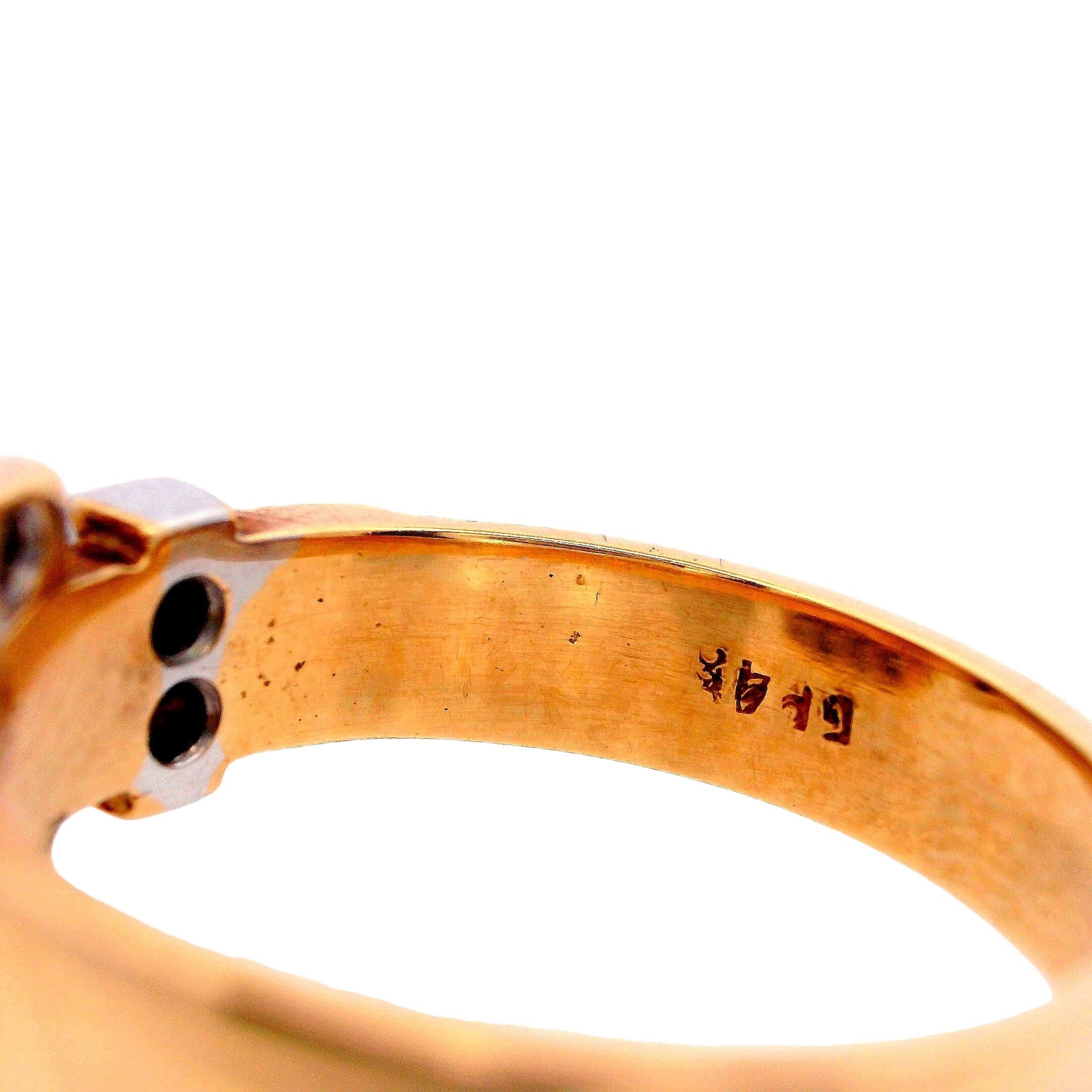 14kt Gold Ring Belt with Diamonds For Sale 1