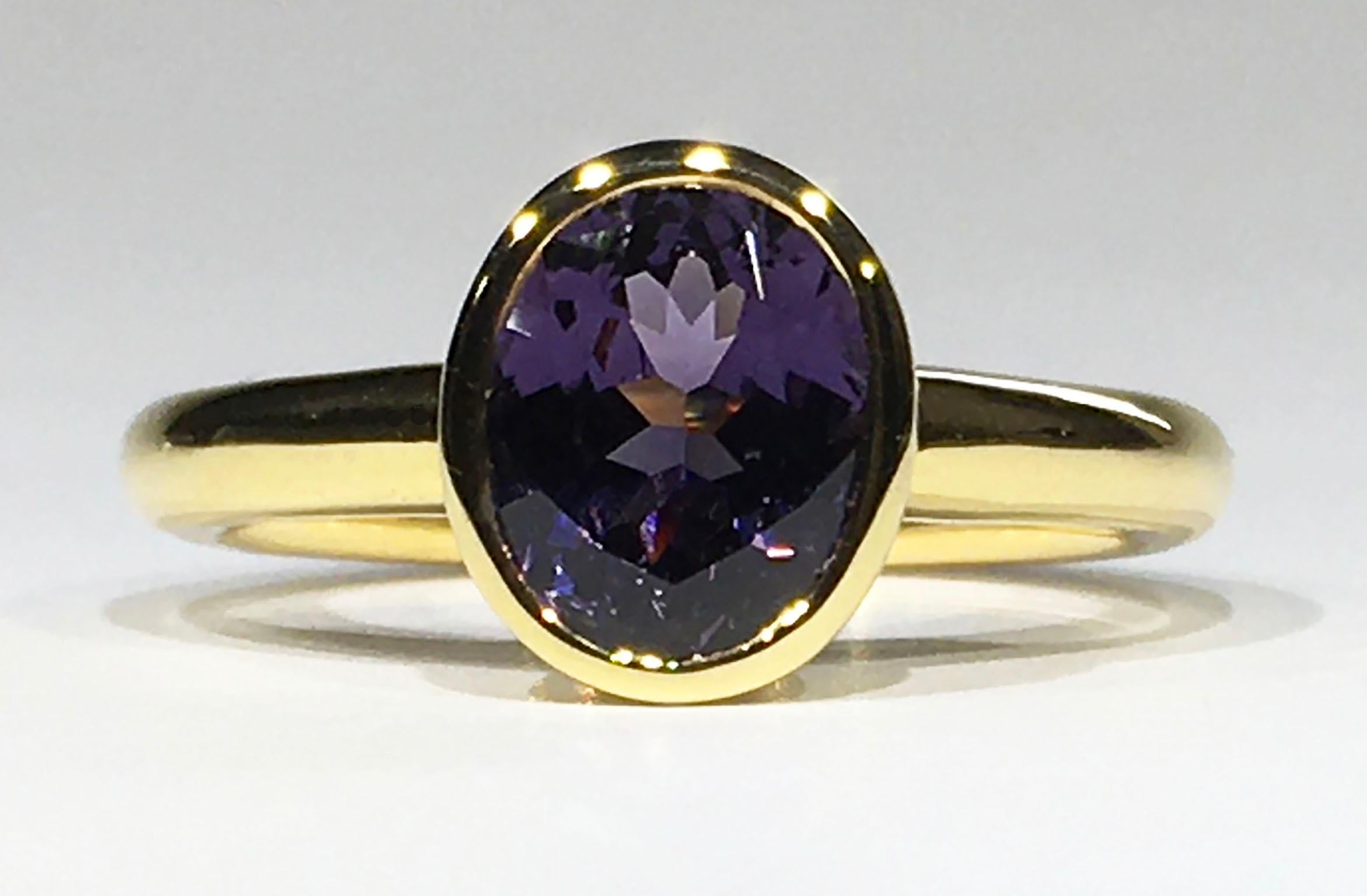 A Purple Spinel Ring set in 14kt Gold In New Condition In Seattle, WA
