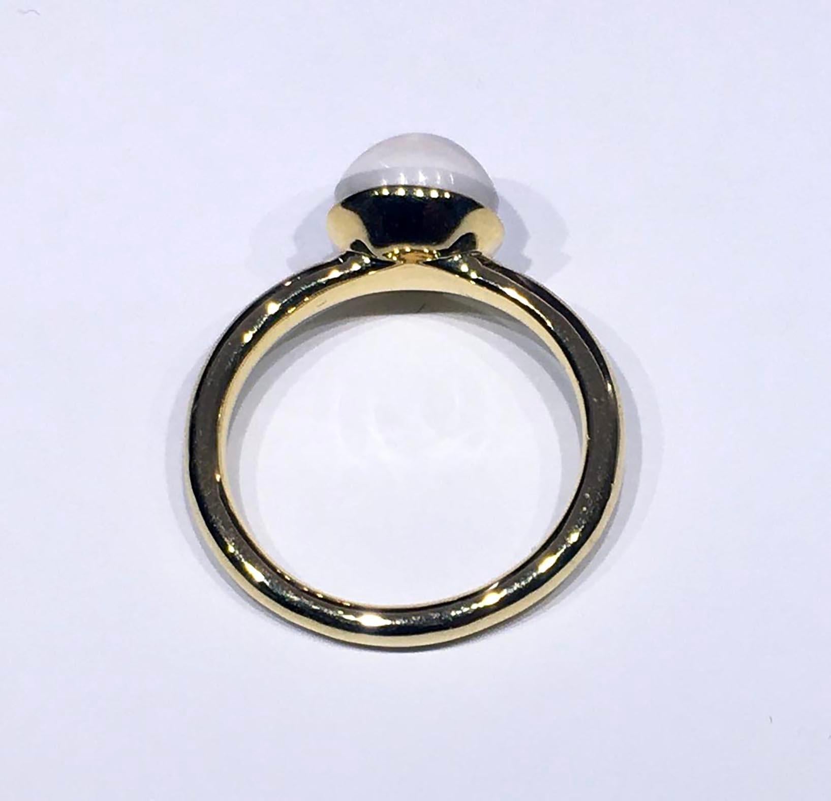 Kary Adam Designed, Burmese Moonstone Ring set in 14kt Gold 2
