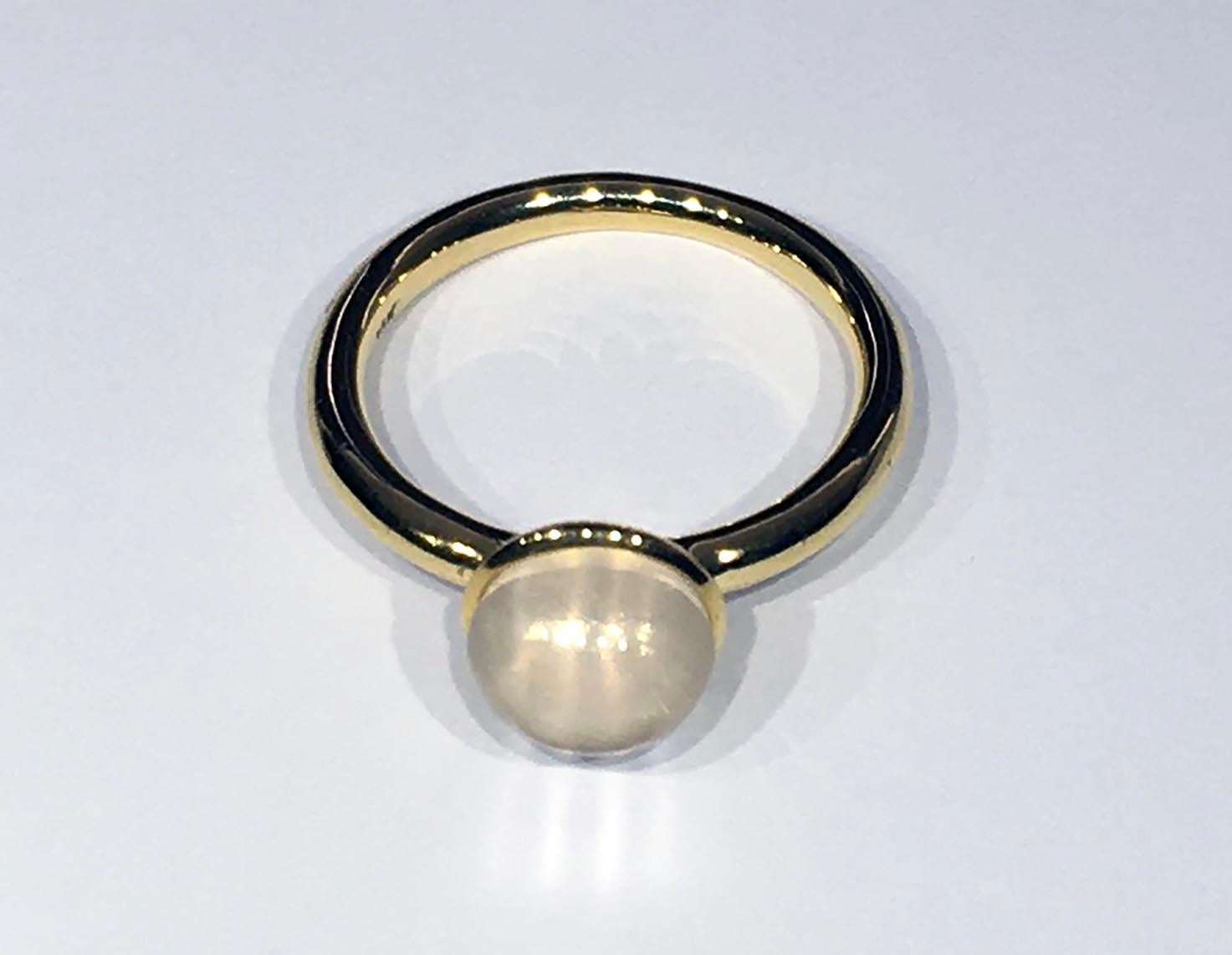 Kary Adam Designed, Burmese Moonstone Ring set in 14kt Gold 3