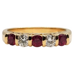 14kt Gold Ruby Diamond Ring, Appx. .30cttw Diamonds, .65cttw Rubies, 8 sz, 5.01g