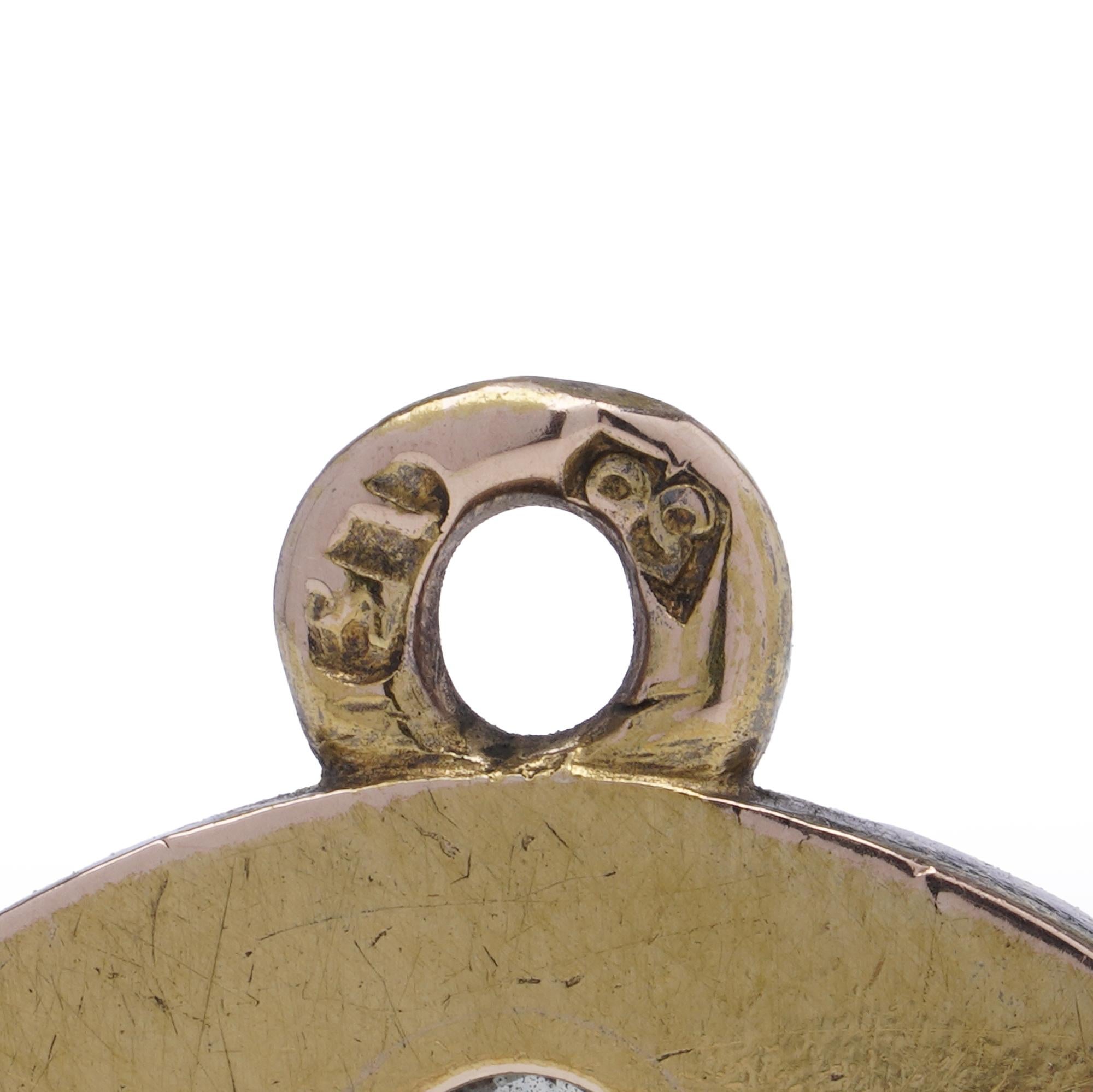da uomo o donna Ciondolo russo in oro 14kt con rubino e diamante in vendita