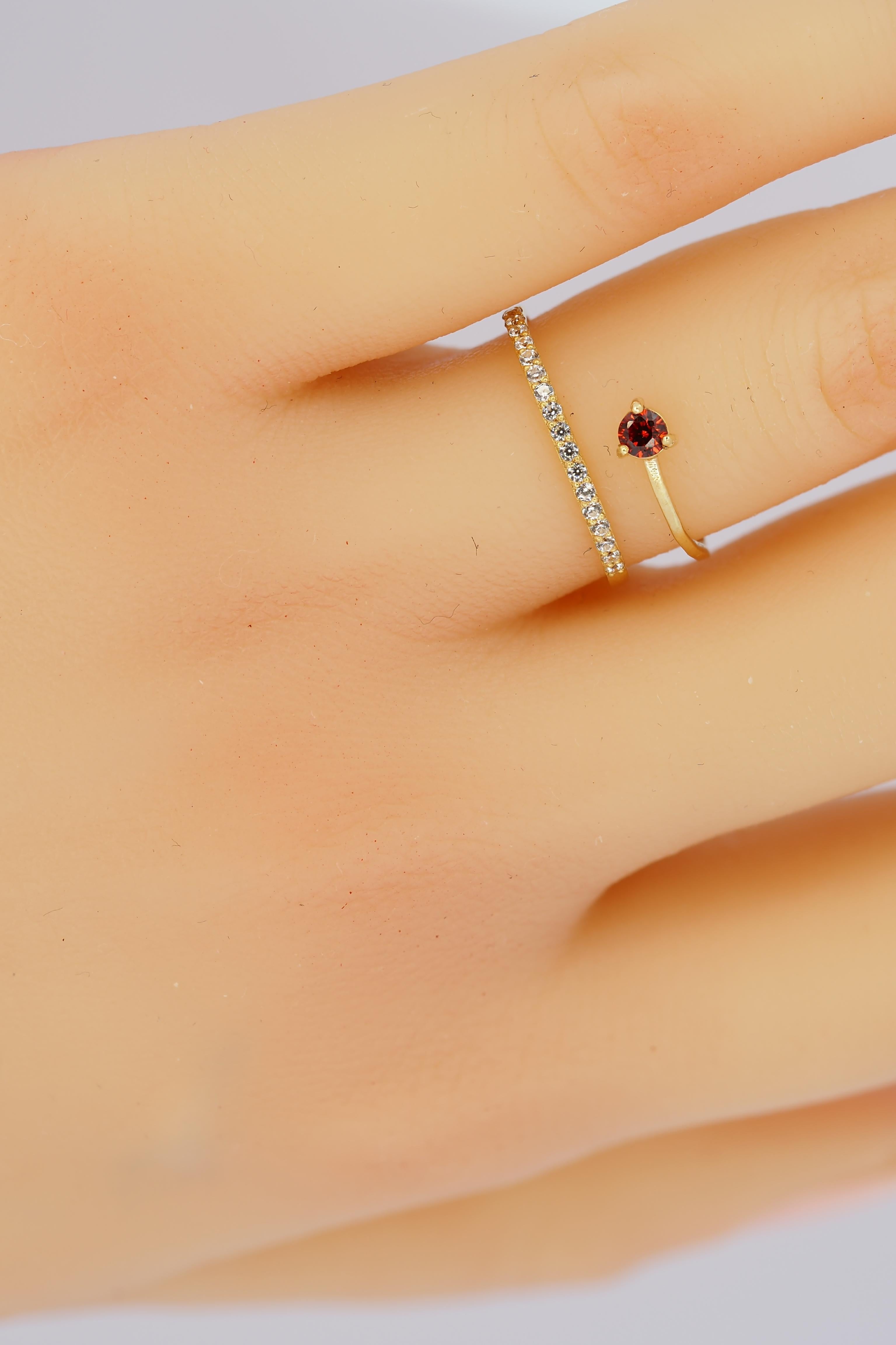 En venta: Anillo de Compromiso Remolino de Oro de 14 Kt  5