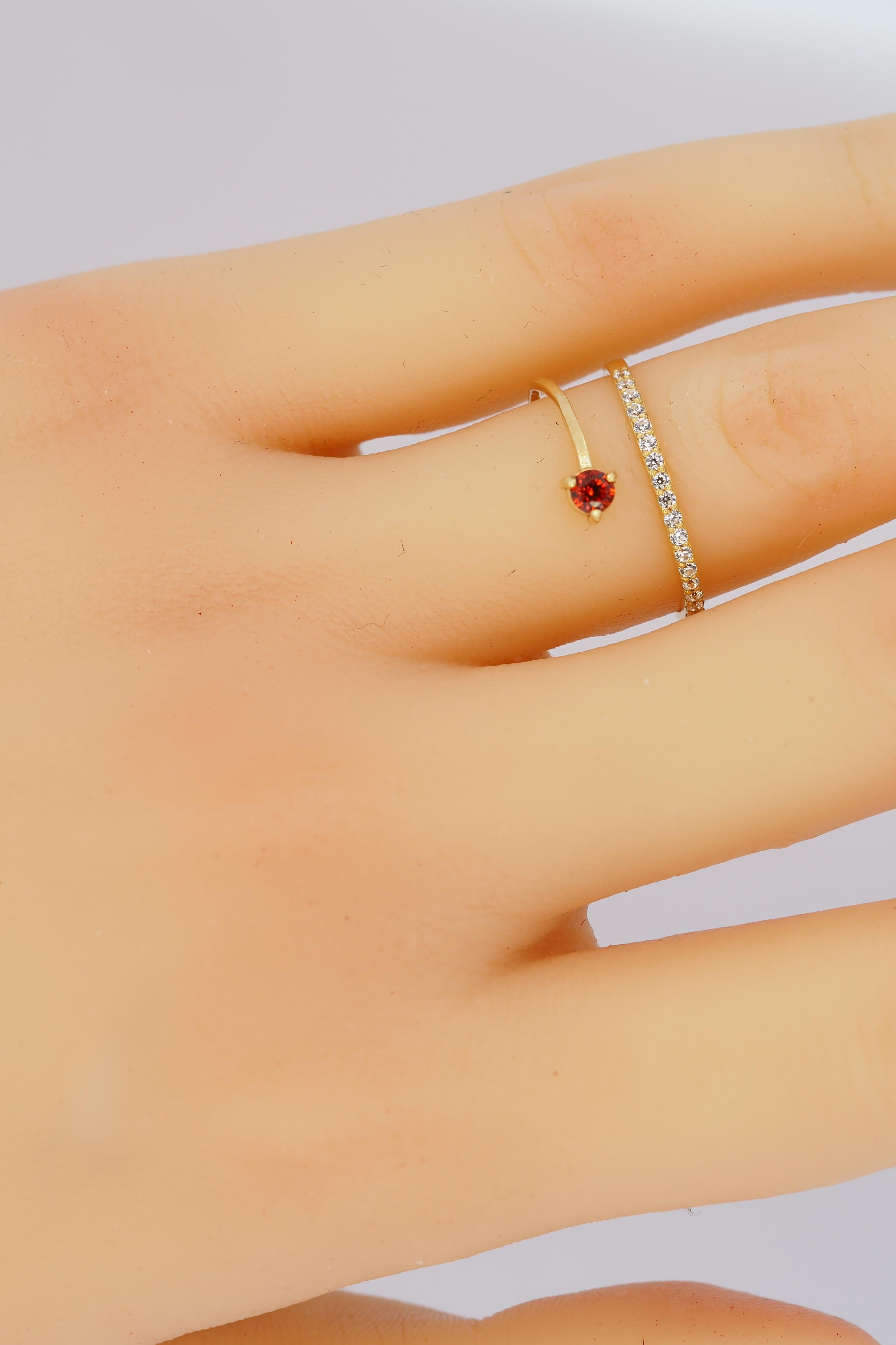 En venta: Anillo de Compromiso Remolino de Oro de 14 Kt  8