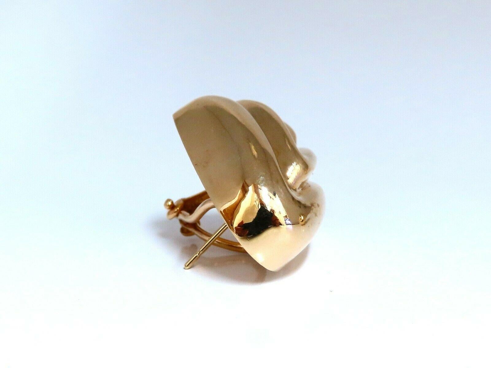 Strukturierte Ikonische Clip-Ohrringe aus 18 Karat Gold von Omega im Angebot 2