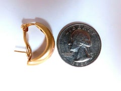 14 Karat Gold Textured Satin Double Row Diamond Clip Earrings