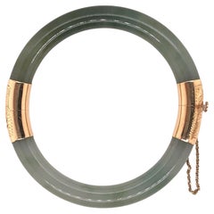 14kt Jade Bangle Bracelet