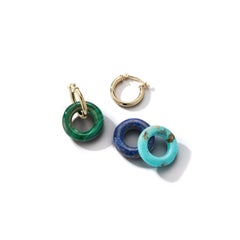 14kt Lapis Donut Hoops