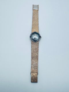 Mathey Tissot 14KT Gold Art Deco Watch with Diamond & Sapphire