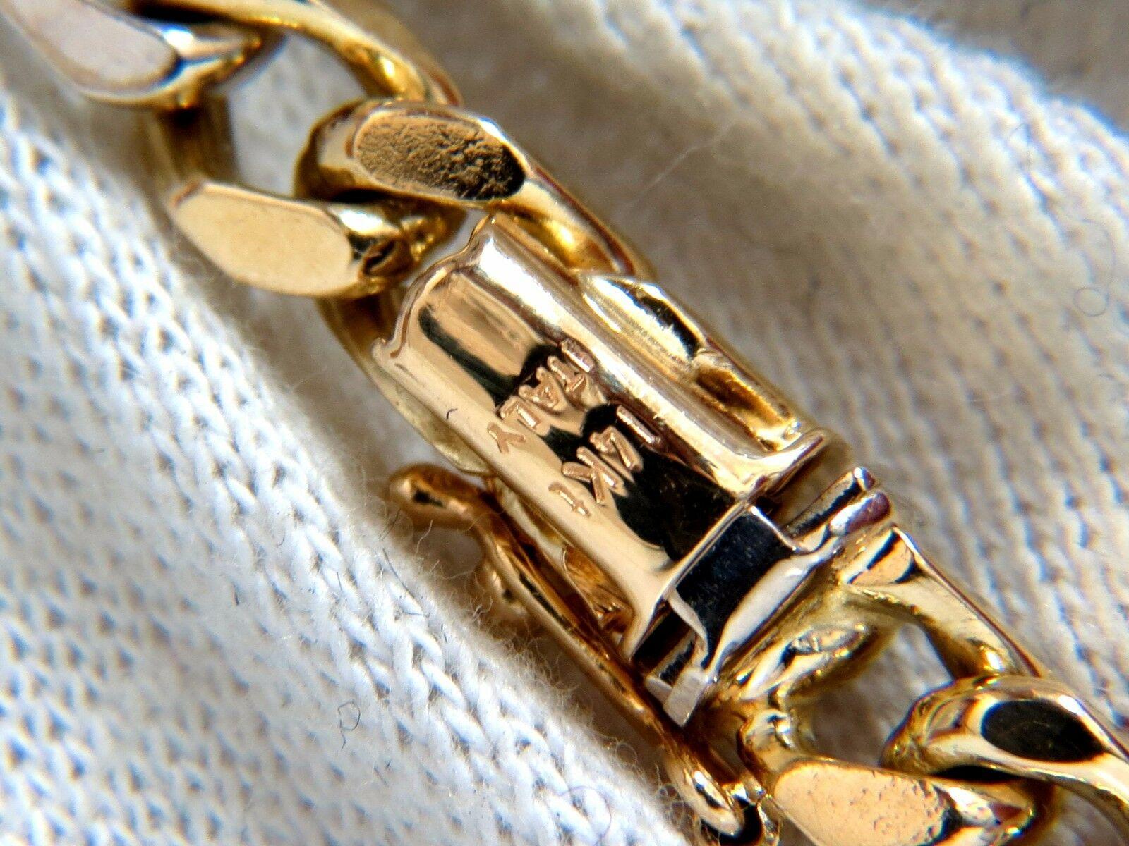14 karat gold figaro bracelet
