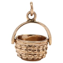 14Kt Mini Basket Charm